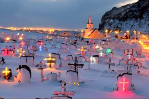 Graveyards in Iceland during Winters 